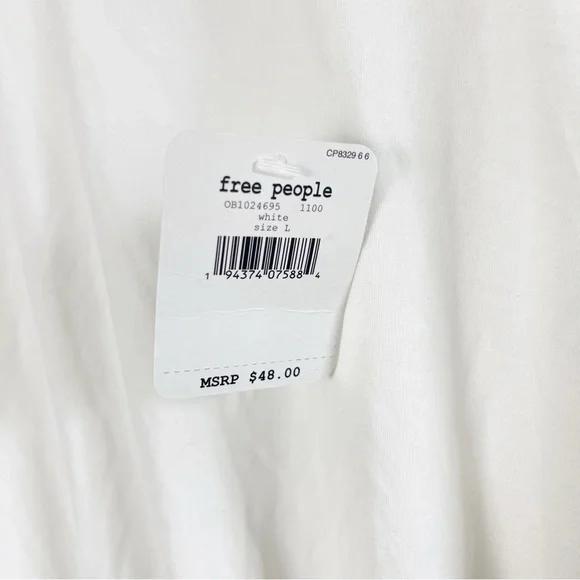 Free People Movement Long Sleeve Layered Top – Off White | Size L - Picture 5 of 7